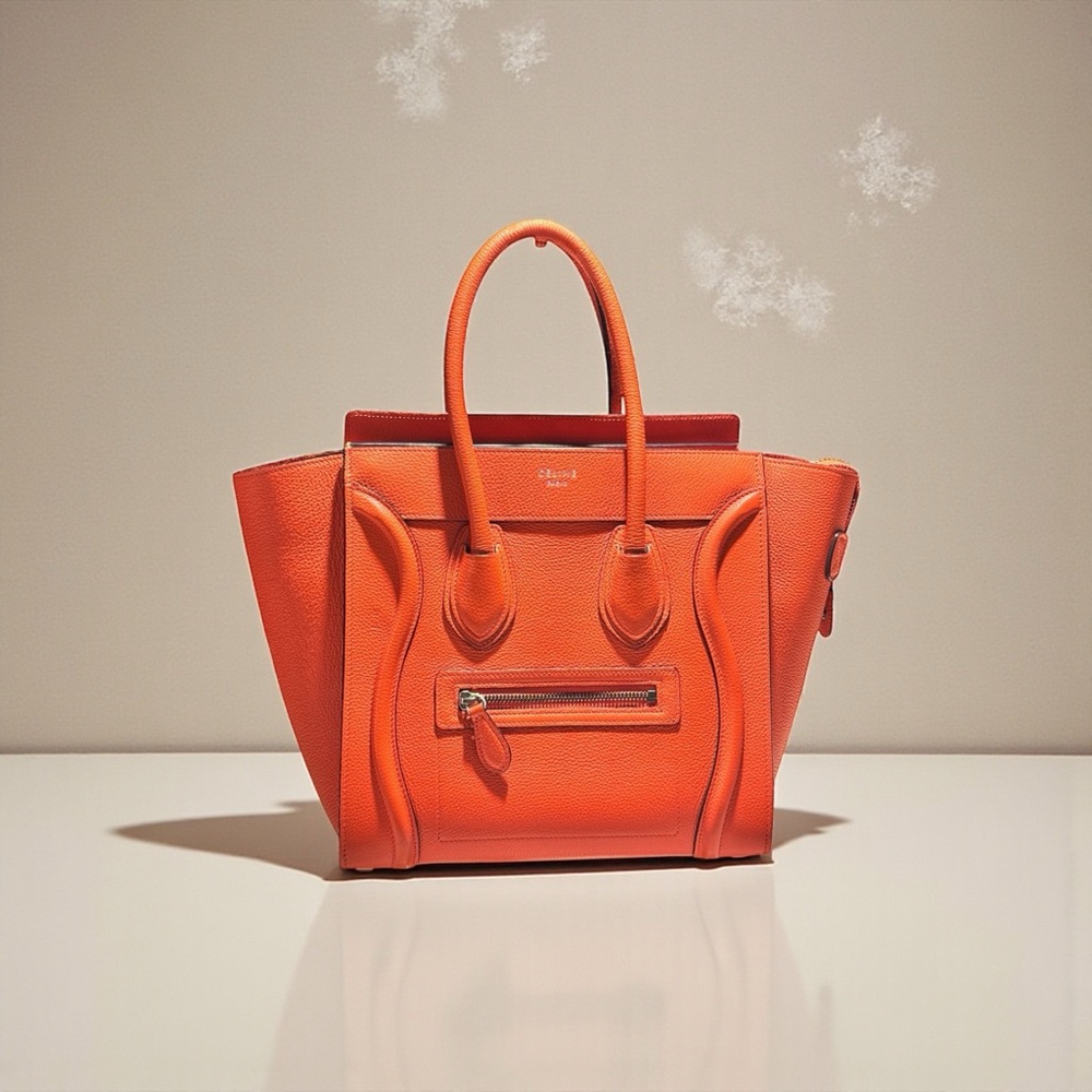 Celine Vibrant Orange Satchel